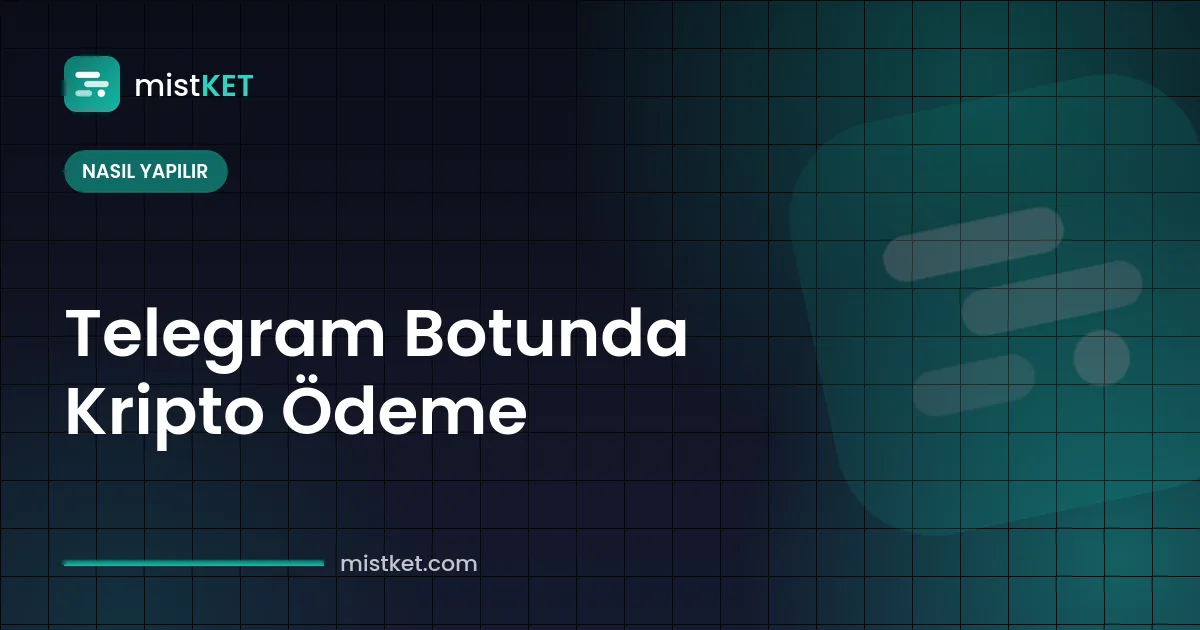 Telegram botunda kripto ödeme alma: USDT ile öde butonu ve onay mesajı içeren sohbet