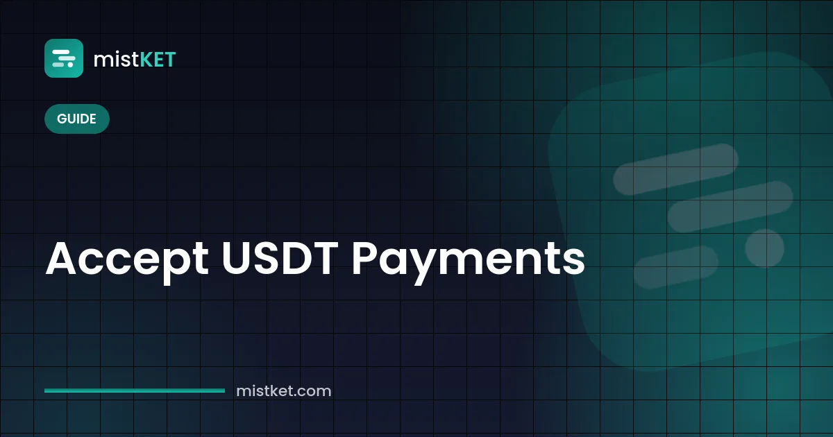 Accept USDT payments: checkout page requesting 184.50 USDT on the TRON network
