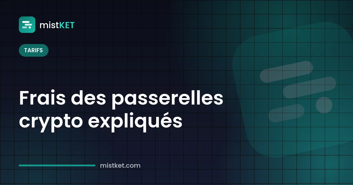 Détail des frais d'une passerelle de paiement crypto : frais de transaction, frais de réseau et coût de retrait