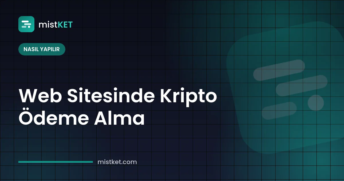 Web sitesinde kripto ödeme alma: sepetten hazır kripto ödeme sayfasına yönlendirme